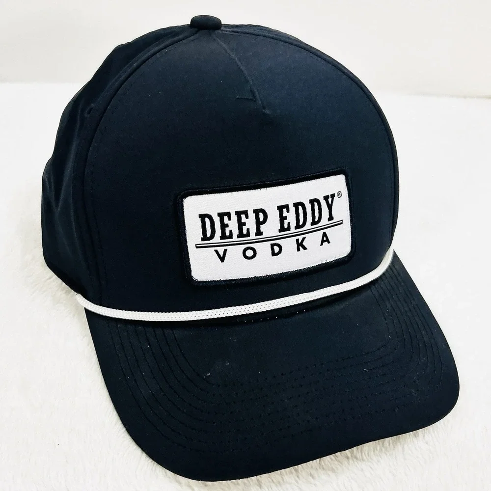 Deep Eddy Vodka A-Frame Rope Trucker Hat‎ Cap Adjustable Snapback Blue Outdoors